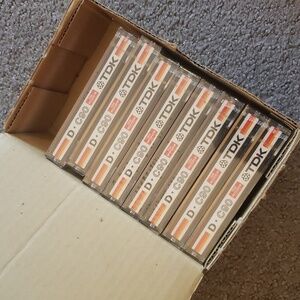 Vintage TDK D C 90 true mechanism  cassette tapes (8 in box)sealed made in japan
